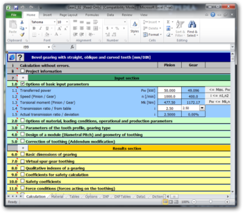 MITCalc - Bevel Gearing screenshot