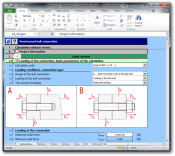 MITCalc - Bolted connection screenshot