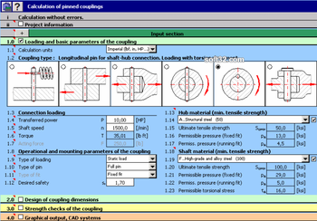 MITCalc - Pinned couplings screenshot 3