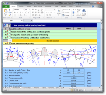 MITCalc - Spur Gearing screenshot