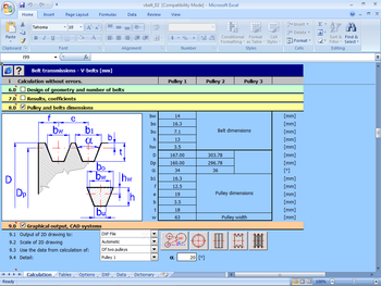 MITCalc - V-Belts Calculation screenshot 3