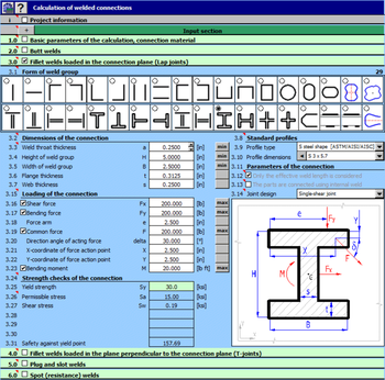 MITCalc - Welded connections screenshot 2