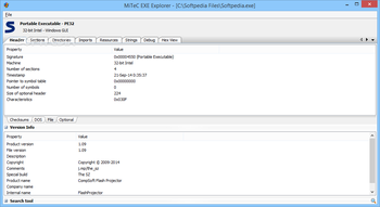 MiTeC EXE Explorer screenshot
