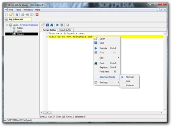 MiTeC SQLite Query screenshot
