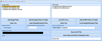 Mix Audio and Pictures Together Software screenshot