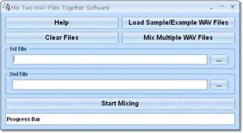 Mix Two WAV Files Together Software screenshot