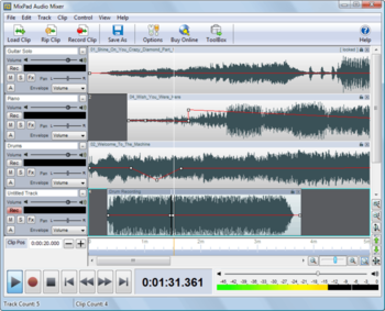 MixPad Audio Mixer screenshot