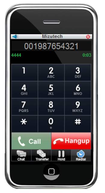 Mizu Webphone screenshot