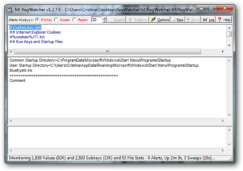 MJ Registry Watcher screenshot