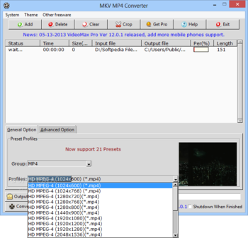 MKV MP4 Converter screenshot 2