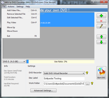 MKV to DVD Converter screenshot 2