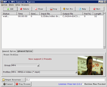 MKV to MP4 Converter Express screenshot