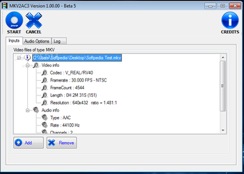 MKV2AC3 screenshot