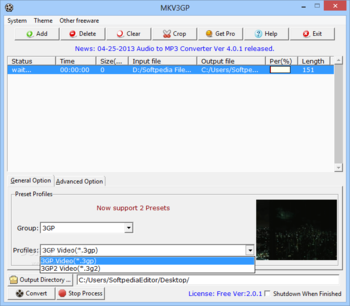 MKV3GP screenshot