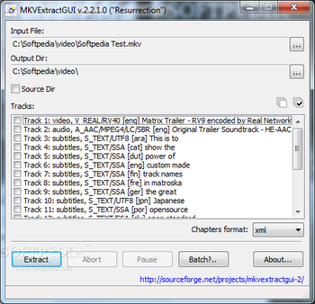 MKVExtractGUI-2 screenshot