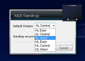 MLB Standings screenshot 2