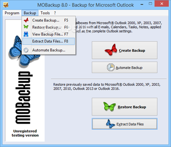 MOBackup screenshot