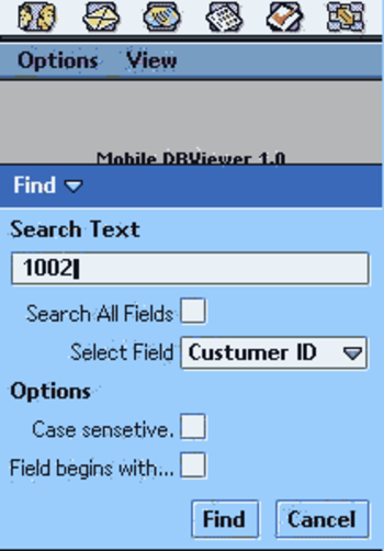 Mobile Database Viewer(Access,xls,Oracle)for UIQ screenshot