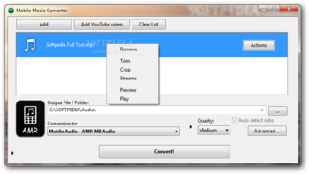Mobile Media Converter screenshot