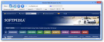 Mobile Web Browser for PC screenshot