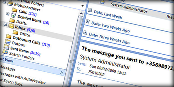 MobileArchiver for Outlook screenshot
