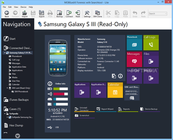 MOBILedit! Forensic with Searchtool Lite screenshot