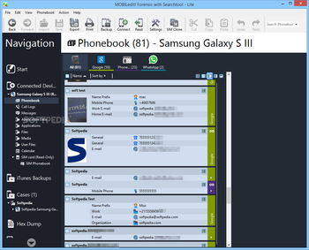 MOBILedit! Forensic with Searchtool Lite screenshot 2