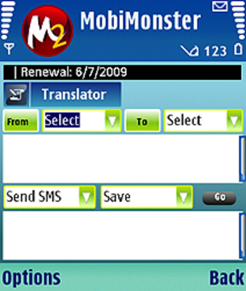 MobiMonster Text Translator screenshot