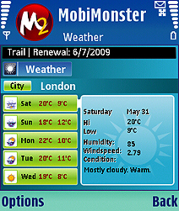 MobiMonster Weather Forecast screenshot 2