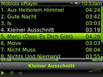 Mobiola xPlayer Pro for BlackBerry screenshot