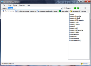 Mobysaurus Thesaurus screenshot