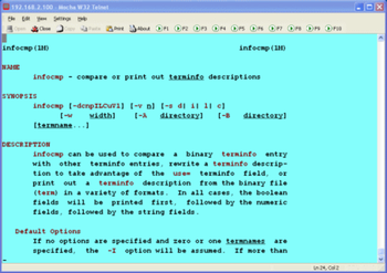 Mocha W32 Telnet/SSH screenshot 2