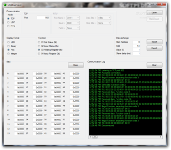 ModbusTool screenshot 2