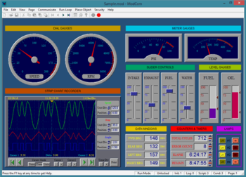 ModCom HMI SCADA screenshot