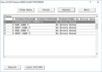 Model C1D0N484 X12 Inline Parser screenshot 2