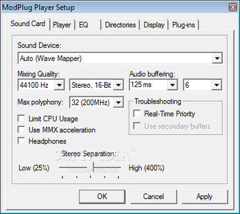 MODPlug Player screenshot 2