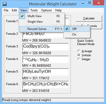 Molecular Weight Calculator screenshot 2