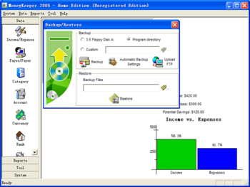 MoneyKeeper 2005 - Home Edition screenshot