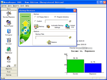 MoneyKeeper 2005 - Home Edition screenshot 2