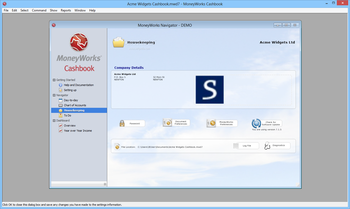 MoneyWorks Cashbook screenshot