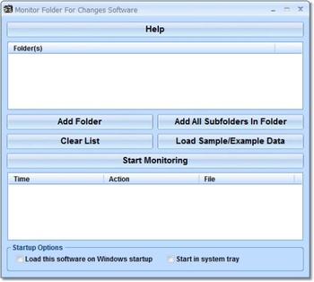 Monitor Folder For Changes Software screenshot
