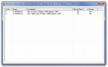 Monitor Information screenshot 2