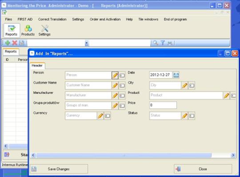 Monitoring Prices screenshot