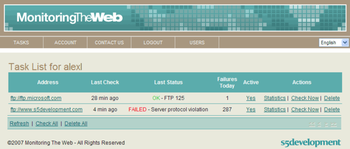 Monitoring The Web screenshot