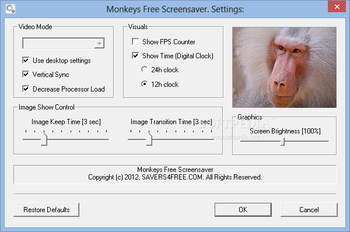 Monkeys Free Screensaver screenshot 2