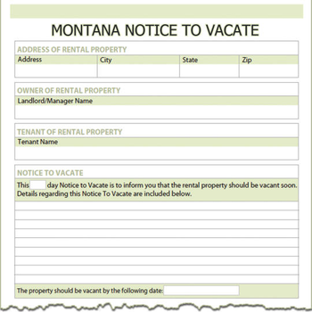 Montana Notice To Vacate screenshot