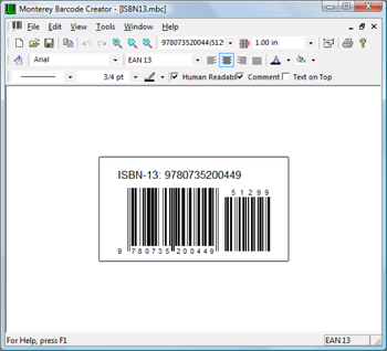 Monterey Barcode Creator screenshot
