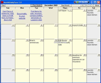 MonthOnMyFace screenshot