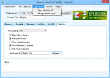 Montinz Word-2-CHM (formerly SuWang Word to Chm) screenshot 7