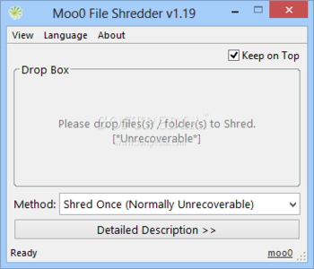 Moo0 File Shredder screenshot 1